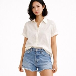 AGOLDE Parker Shorts Sz 27 High Rise Distressed Cutoff Denim